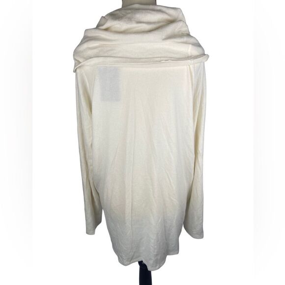 Gibson Look Women’s Cream (Ivory) Convertible Neckline Cozy Tunic Size : M & XL - Picture 5 of 7